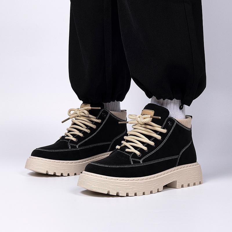 Global invisible inner height increase Martin boots men's ZHQ-HY653-G autumn men's shoes versatile fashion outdoor tooling trendy shoes