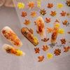 Autumn/Winter Maple Leaf Embossed Nail Stickers - Red Acacia High-Grade Stamping