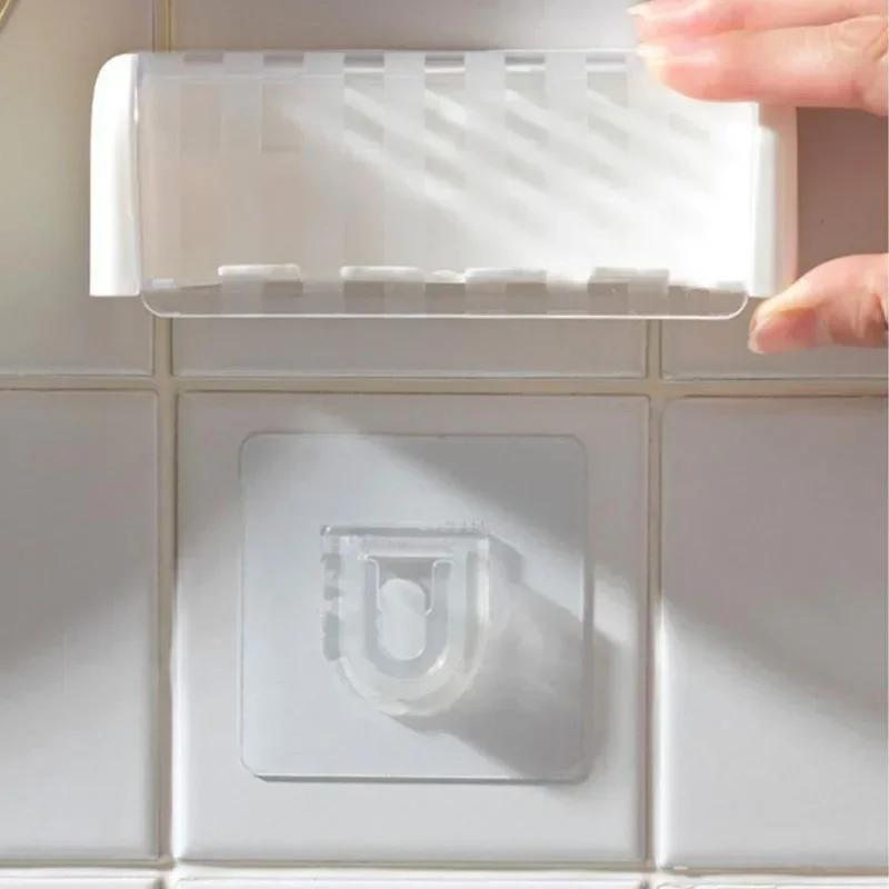 5-Slot Modern Wall-Mounted Toothbrush Holder with Hygienic Cover - Space-Saving Storage Organizer for Busy Bathrooms - Durable