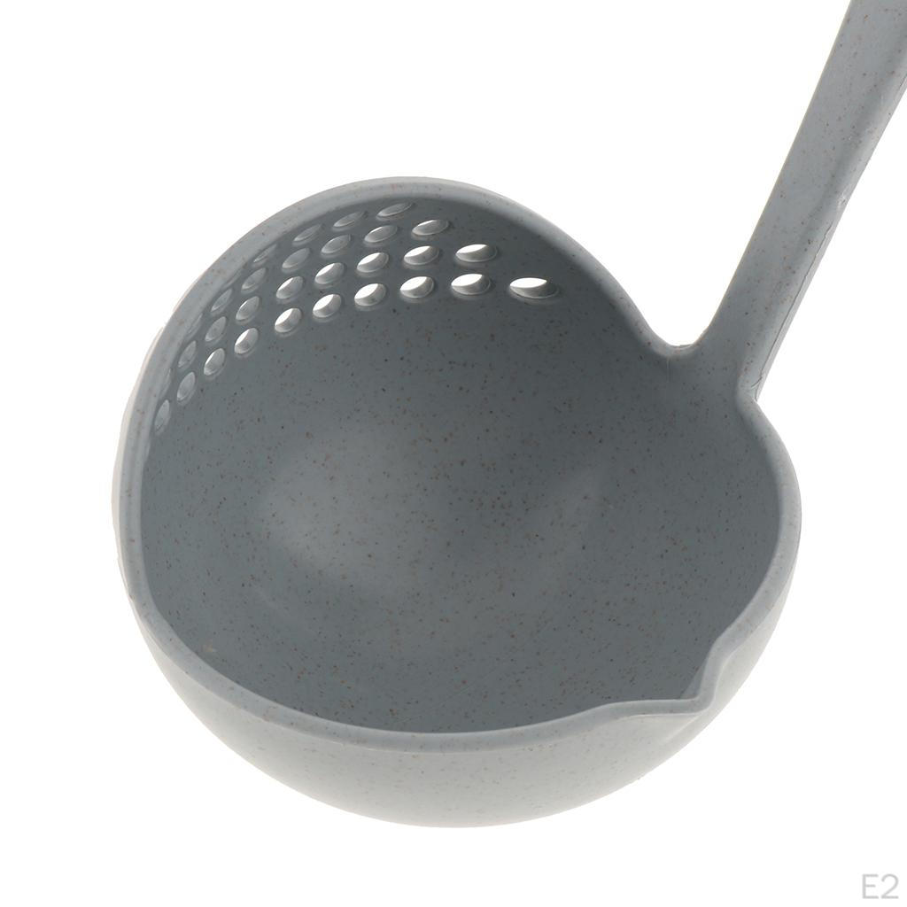 Straw Kitchen Supplies Soup-Colander Spoon With Long Handle Soup Pot Ladle Cooking