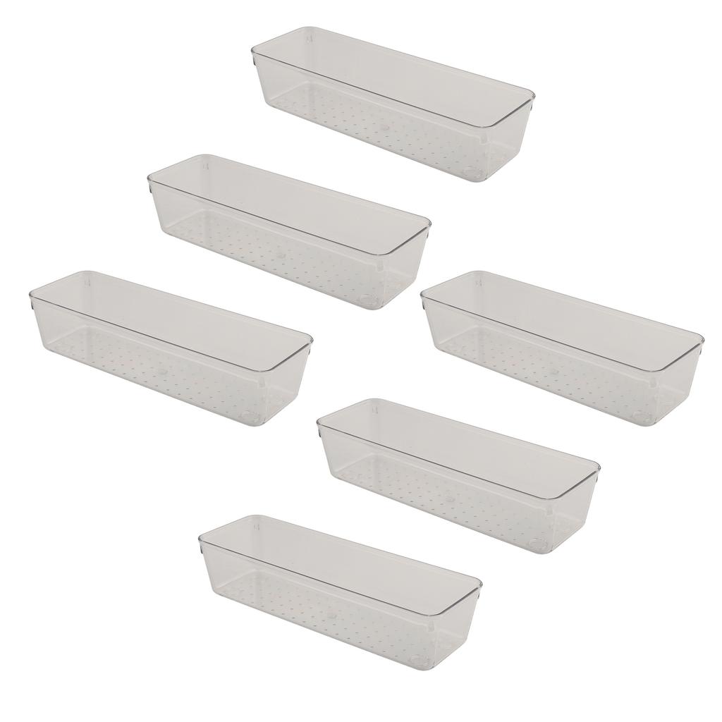Acrylic Drawer Organizer with Non Slip Base Perfect Storage Solution for Makeup Kitchen Bathroom and Office Items