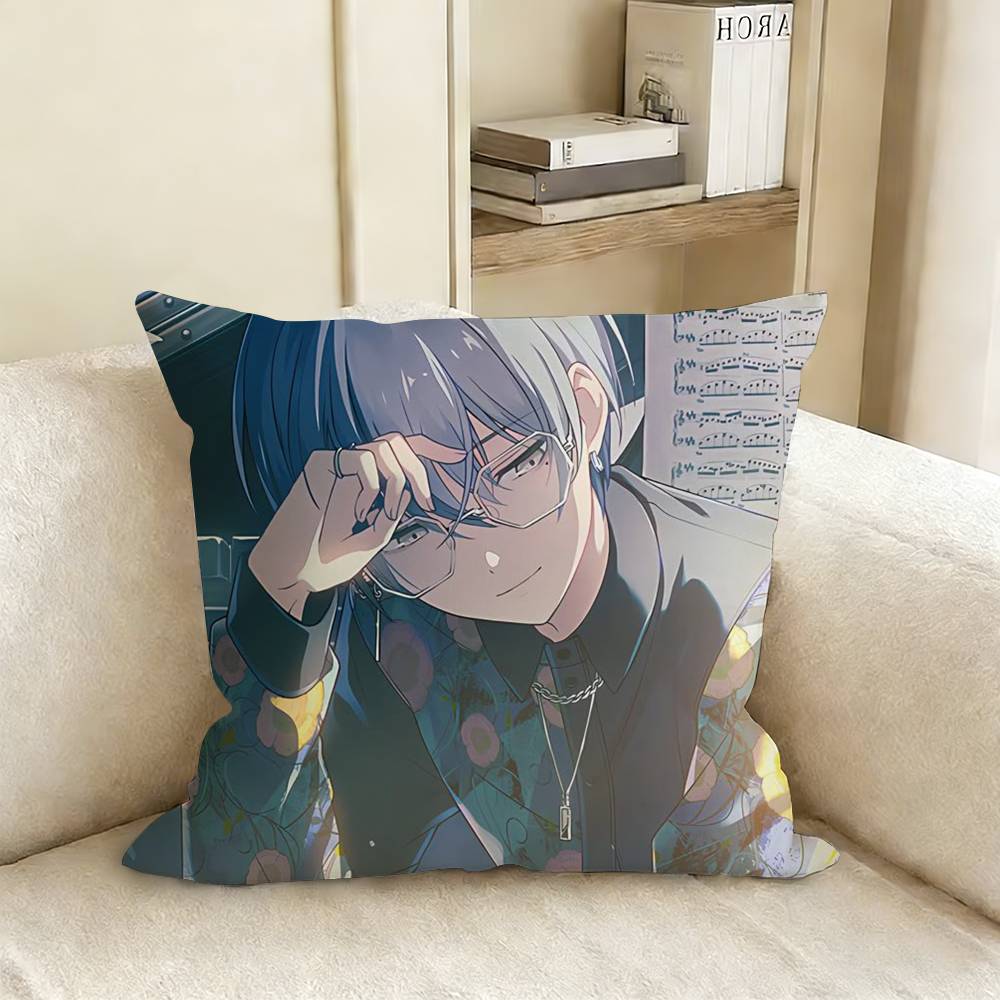 

Vivid BAD SQUAD Akito Shinonome Toya Aoyagi Various Sizes Square Pillow Case For Car Home Bedchamber Decor 30x30cm
