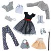 11 PCS/Set Doll Clothes for Barbie Doll 30cm Doll Accessories Dress Skirts Hangbag Shoes Boots Kids Toy Gifts