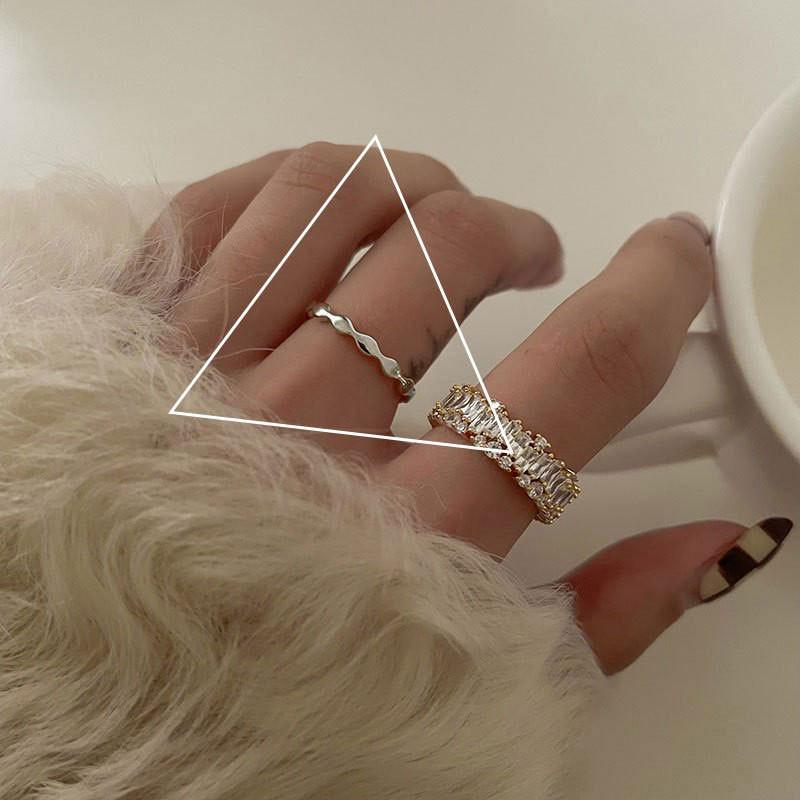 

Трендовое геометрическое разомкнутое кольцо для женщин, изготовленное из серебра 925 пробы премиум-качества, идеально для любителей моды J2625