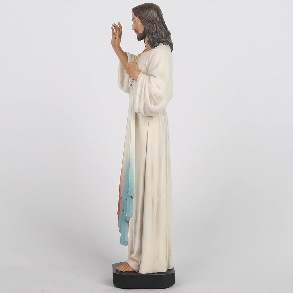 BC Catholic Divine Mercy Statue, Jesus Figure, Catholic Figurine, Religious Gift, 10" H, Handmade by Buildclassic