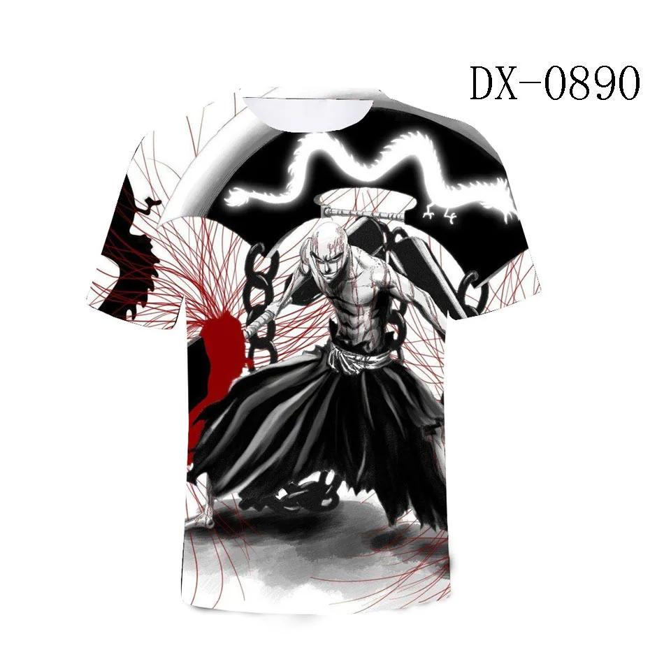 Summer Round Neck 3D Anime Bleach Printed Top Fashionable Casual Short Sleeved Children's Boy T-shirts