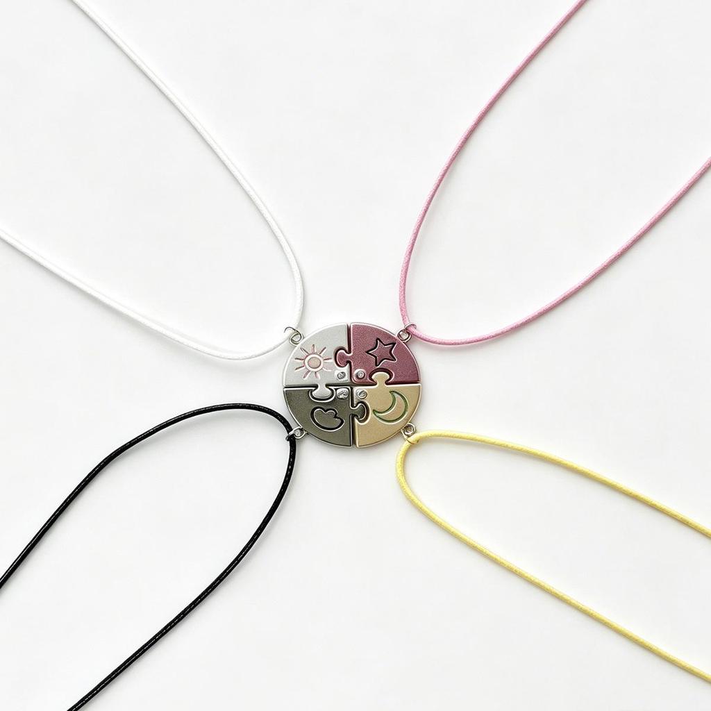 Best Friend Magnetic Necklace: Cute Back-to-School Gift & Birthday Pendant for Her