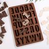 Chocoladeletter siliconen handwerkvormen, herbruikbare waskrijtvormen, taartdecoratie siliconen lettervormen, snoepjes, chocolade