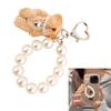 Fashionable Adorable Lovely Bear Keyring With Elegant Pearls Chain Accessory for Everyday Use and Special Occasions