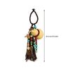 Portable Travel Keychain Designed with Lightweight Woven Gourd and Tassels Detail Handmade Keyring Accessory