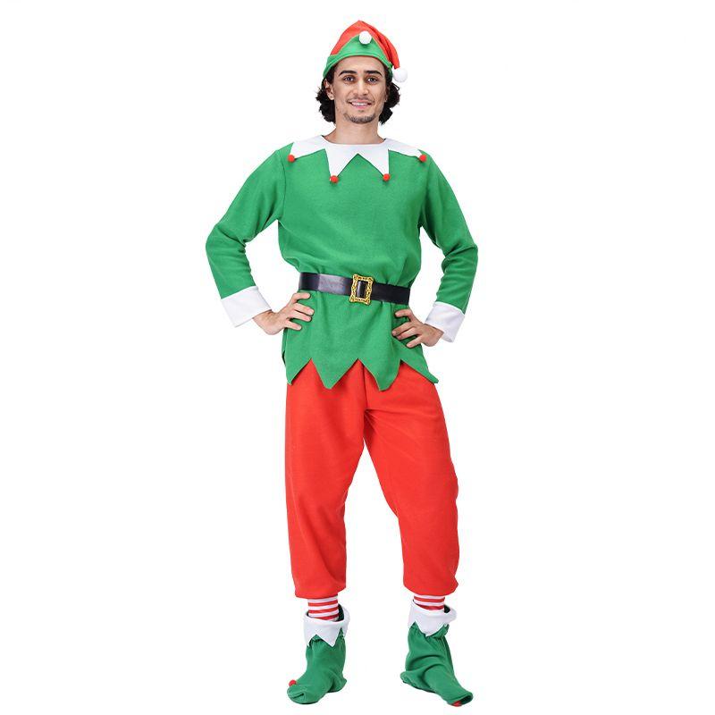 

Adults Elf Christmas Cosplay Costume Couple Outfits Fancy Dress Party Role Play Men,L