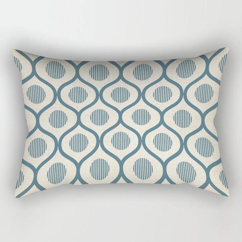 Nordic Sweet Home Light Blue Geometric Pillowcase Decorative Sofa Cushion Cover Pillowcase