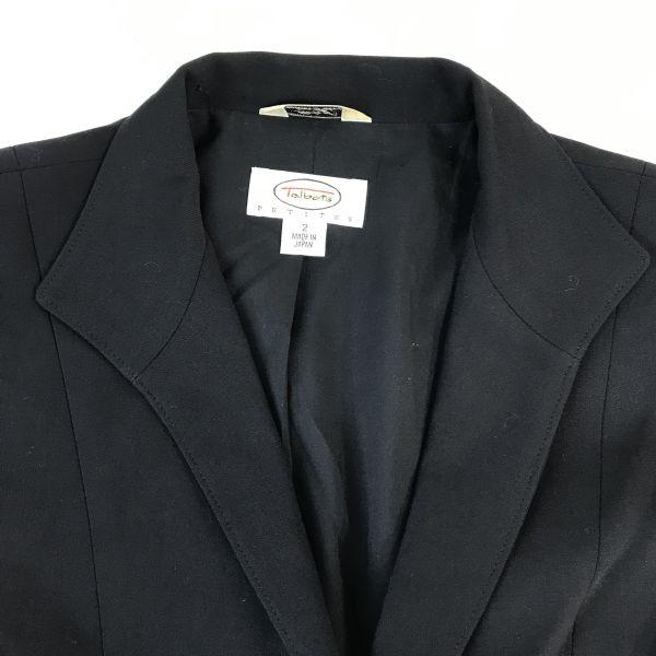 Talbots Two-Piece Suit Women's M Black Made in Japan Skirt Jacket Set(USED)