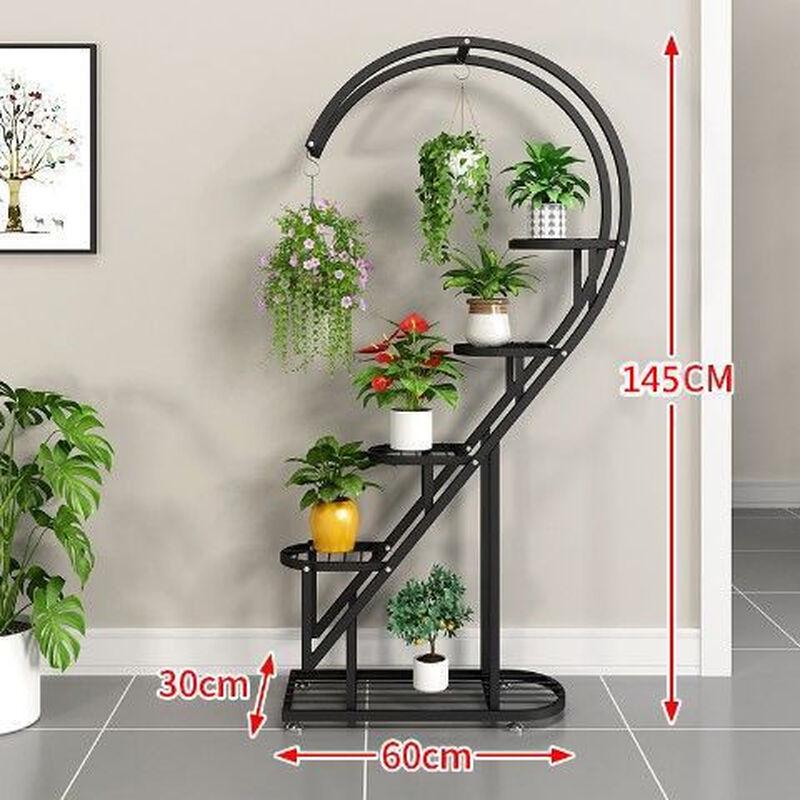 Heart-Shaped Balcony Flower Stand