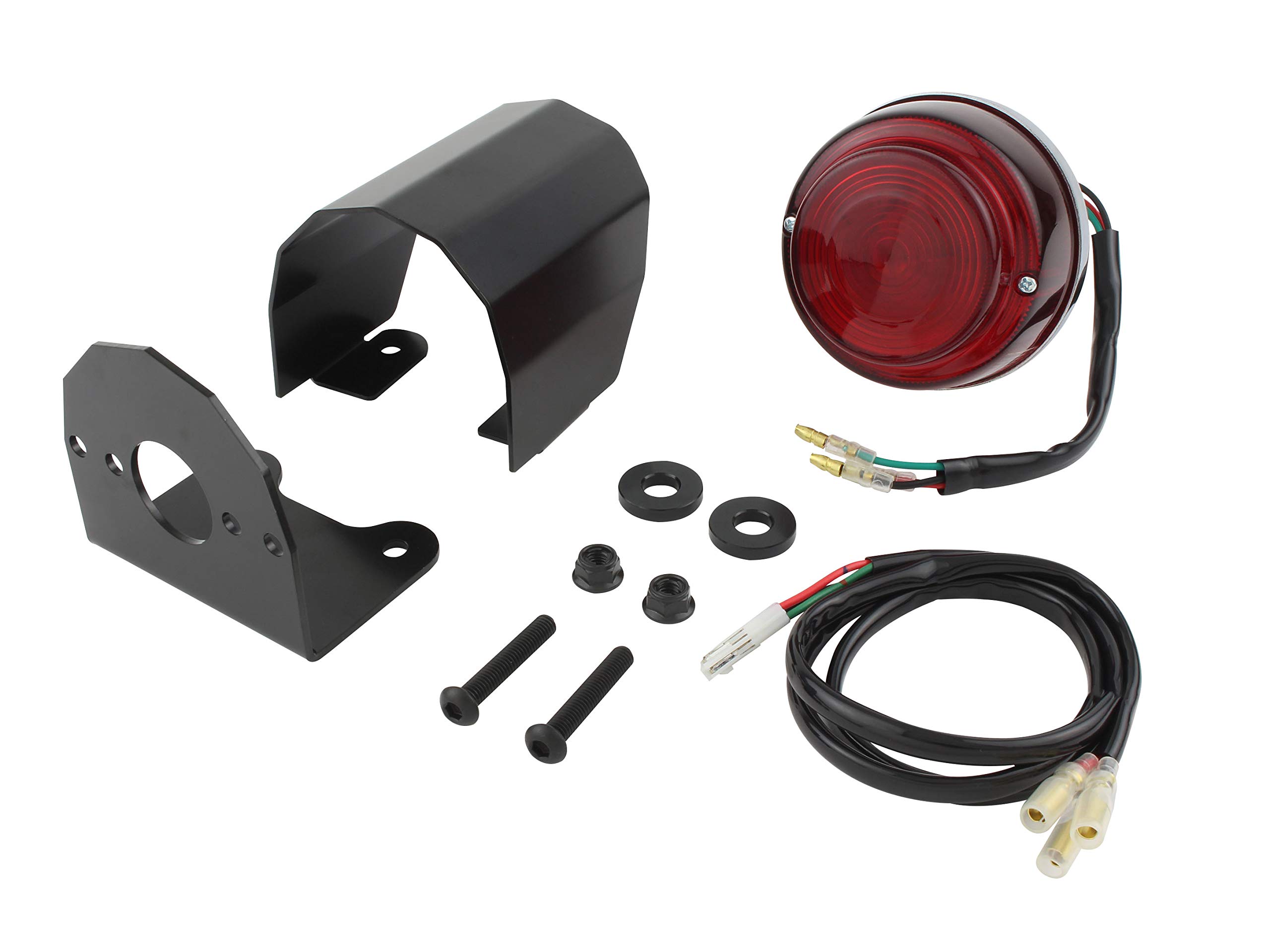 

POSH FAITH Motorcycle Taillight Round Taillight Kit for Honda Rebel 250 (2017-2019) (Bulb Type) 155090-06