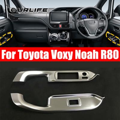 Para Toyota Voxy Noah R80 RHD 2014-2017 2018 Embellecedor de Bisel de Manija de Puerta Interior Cubierta de Interruptor Elevalunas