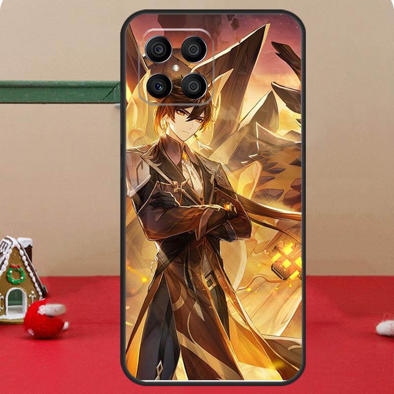 zhongli genshin impact Case For Honor Magic 8 7 6 Pro Honor 200 400 70 90 Lite X8c X8b X9a X9b X9c X9d Win RT Coque