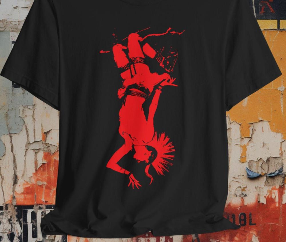 Punk Girl Mohawk T-Shirt Goth Punk Grunge Vintage Rock Aesthetic Tee