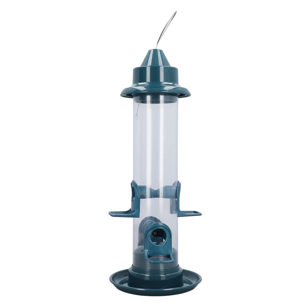 Підвісна годівниця для птахів, захищена від білок, з регульованим гачком, автоматична годівниця для птахів з 4 жердинками для вулиці