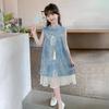 Girls' New Chinese Style Cheongsam Summer Princess Dress