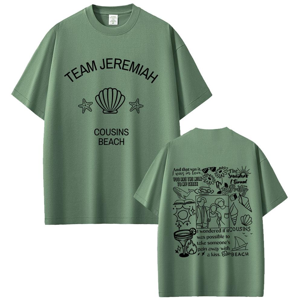 TV Play L'estate in cui sono diventata bella Squadra Jeremiah Cugini Spiaggia Stampa Grafica Maglietta Unisex Donna Casual Cotone Magliette Oversize