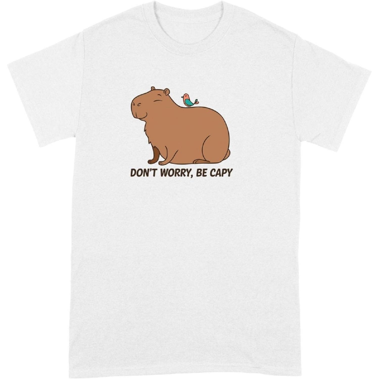 Don’t Worry be Capy Capybara Shirt Cute Funny Capybaras T-Shirt S