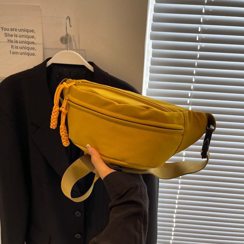 2024 Japanese Sporty Crossbody Bag for Women - Korean Trend, All-Match Chest & Waist Design, Simple Messenger Style