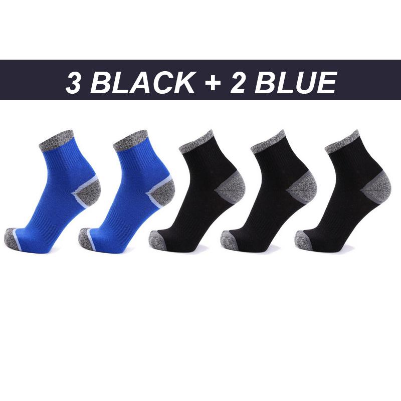 Chaussettes de sport en coton à séchage rapide pour hommes, 5 paires, chaussettes de sport, respirantes, thermiques, de Trekking, nouvelle collection automne hiver, EU38-45