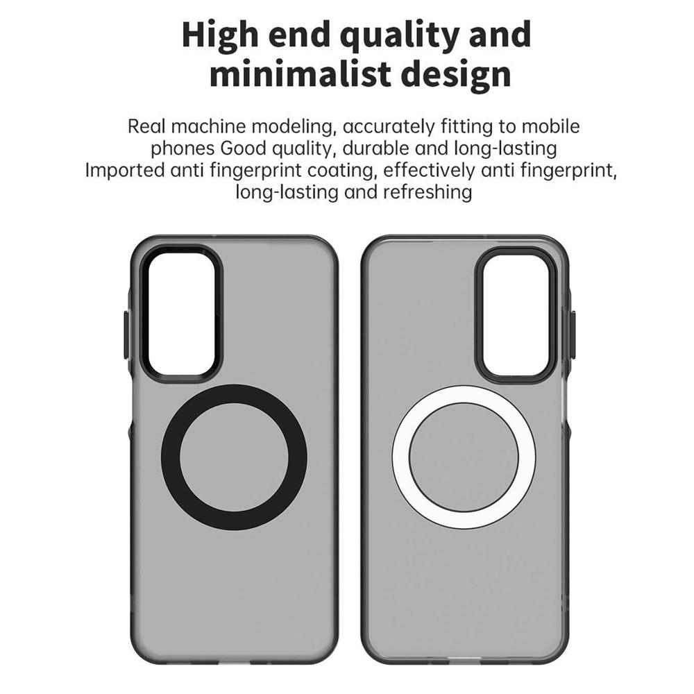 Magnetic Translucent Phone Case For Samsung Galaxy A55 5G A35 A15 M55 M35 A26 A36 A16 A56 Drop Protection Matte Shockproof Cover