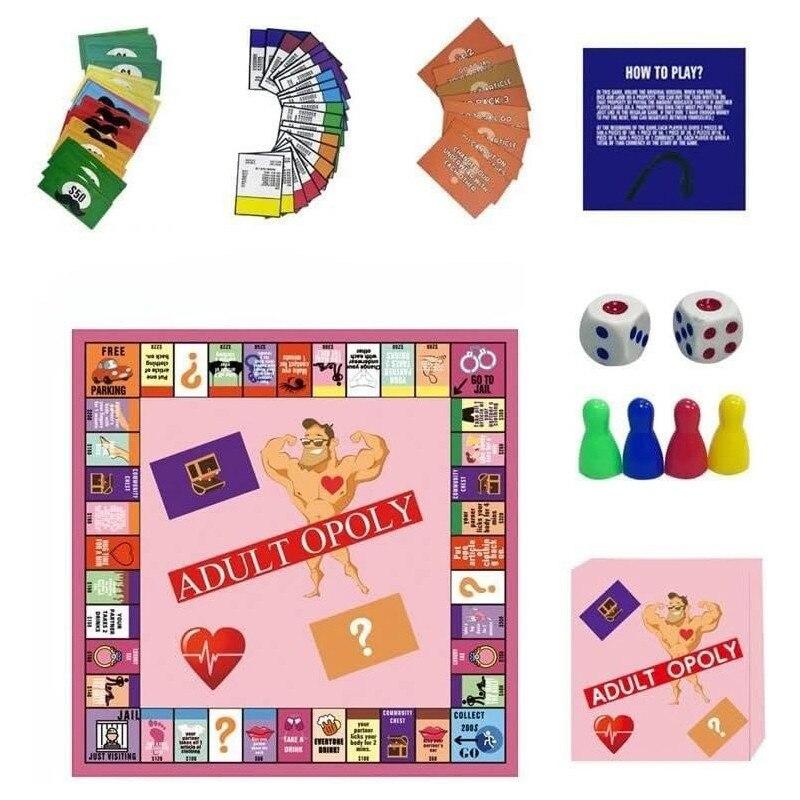 WEPZSXO Couples Board Game Set - Complete Cards, Dice and Game Pieces Multicolor 50x50cm