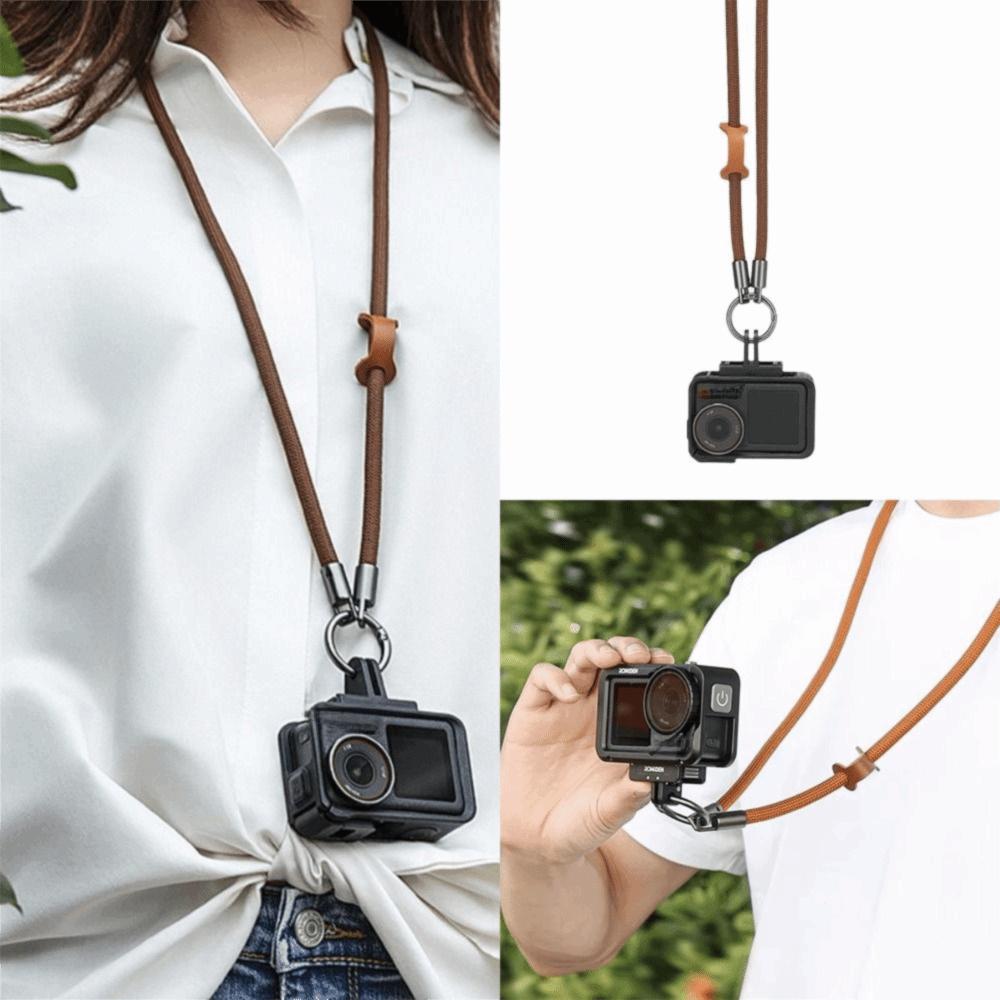 Anti-ztrátový popruh pro akční kameru Nastavitelný přenosný šňůrka na kameru Řemínek na zápěstí Popruh na krk pro DJI Osmo Action 5 Pro / 4 / 3