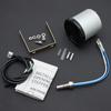 Smoked Face 7 Color Light 52mm Water Temperature Gauge with Temp Joint Pipe Sensor 26-40mm Hose Adapter for Gasoline Car 12V