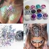 1 Box Sparkly Face Jewelry Laser Sequins Decorations Eye Shadow Nail Art Glitter Powder Body Art Stickers Makeup Festival Party