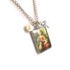 Les Trésors De Lily [J6962] - Virgin Mary 'Religious Icon' Designer Necklace - Virgin and Child - 32x23 Mm
