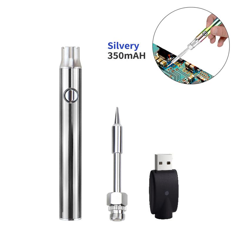Cordless Soldering Iron Pen Built-In 350Mah Battery, Usb Rechargeable 3-Level Temperature Cartridge Tool For Electronics Repair