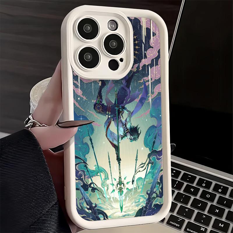 Phone Case for iPhone 17 Air 16E 15 16 Pro Max Genshin Impact Xiao Cover 14 Plus 13 12 Mini Soft Shell Silicone Fundas