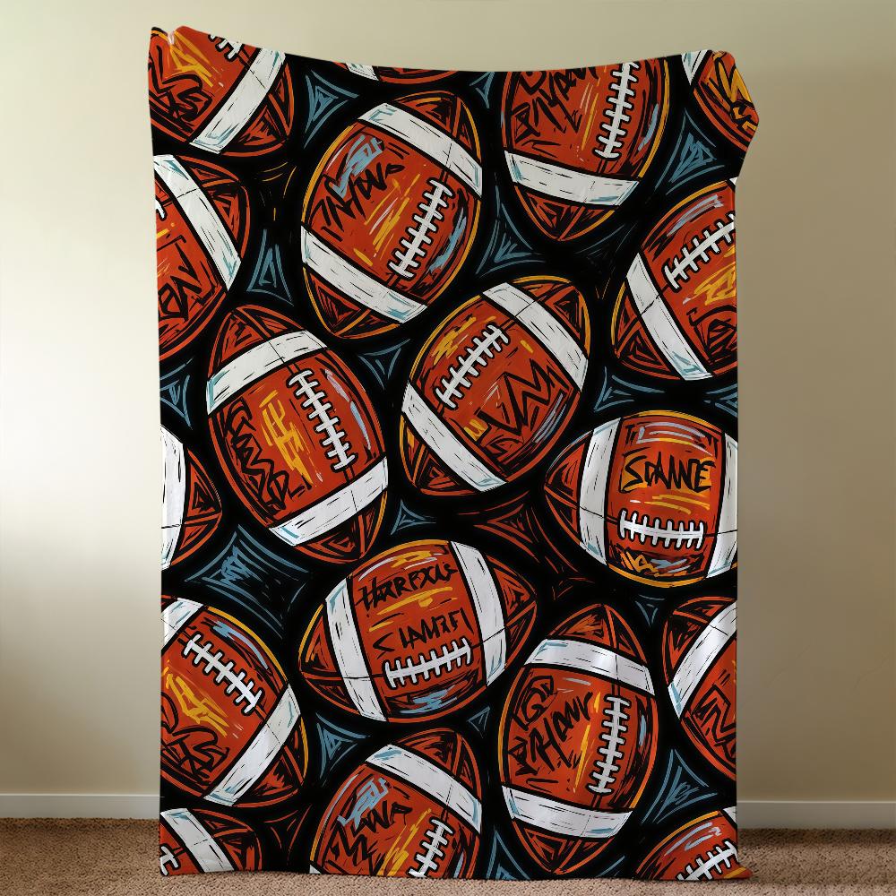 American Football Blanket Throw Super Cosy Plush Living Room Sofa Couch Childish Birthday Gifts