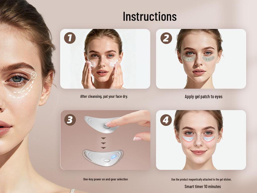 Beliebter Mikrostrom-Augenmassagegerät zur Reduzierung von Augenringen und Falten