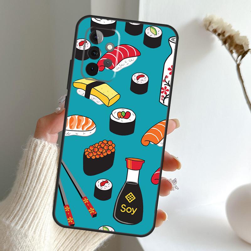 

Japanese Sushi Food Case For Samsung Galaxy A16 A26 A36 A56 A55 A35 A15 A54 A34 A14 A52 A32 A12 A13 A33 A53 A17 Samsung A34 5G