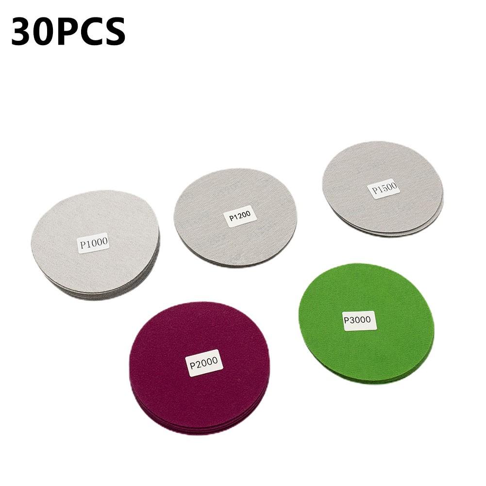30pcs Sanding Discs 125mm 5" Wet and Dry Sandpaper Parts Spare Equipment