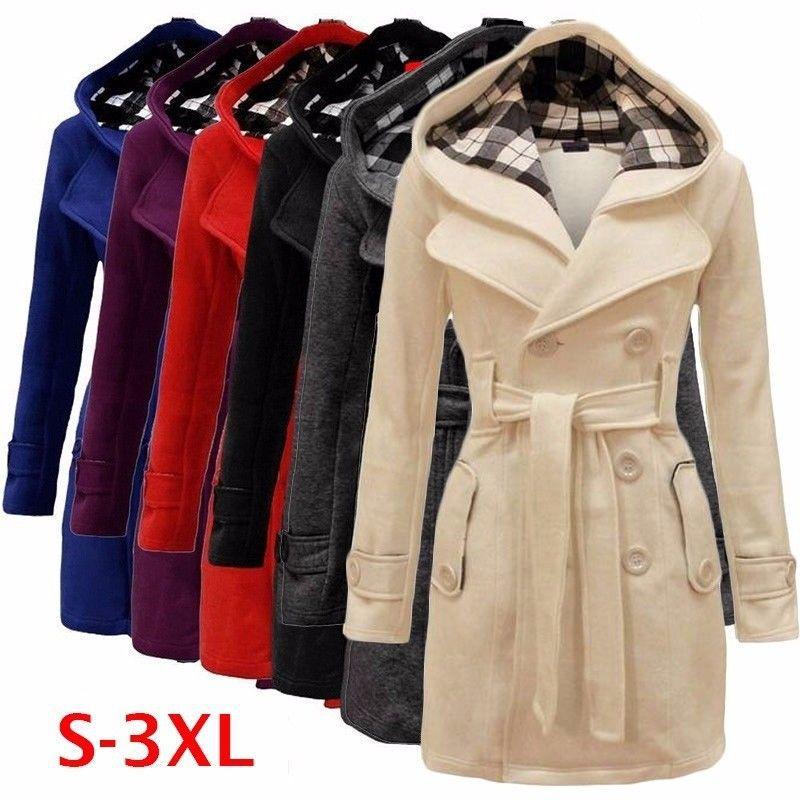 Elegante Cappotto da Donna Giacca Lunga Calda Capospalla Invernale con Design Parka con Cappuccio