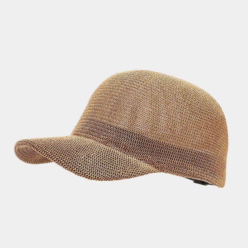Summer Cotton Curved Brim Cap With Sun Protection And Ventilation For Casual Wear