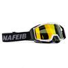 NAFEIB Universal Motocross Goggles UV400 Windproof Dustproof Impact Resistant for Helmet Dirt Bike ATV Off Road Riding Safety Ge