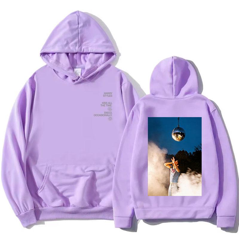HarryStyles KISS ALL THE TIME. DISCO, OCCASIONALLY. Hoodies Album Graphic Print Sweatshirts Women Clothing Fleece Hoodie