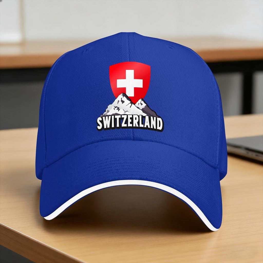 Switzerland Home To Helvetia Mountains Swiss Baseball Cap Fashion Women Unisex Trucker Hat SunProof Baseball Caps Birthday Gift