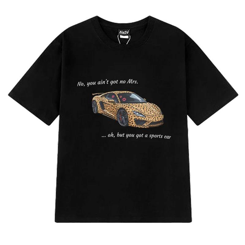 2025 Summer Fashion Tate McRae Sports Car Lyrics Graphic T Shirts Unisex Oversized Short Sleeve T-shirt  Cotton Round Neck Tops