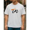 Europäische Größe Modisches T-Shirt für Herren mit Buchstaben-Prints | Geeignet für Outdoor-Sportarten und Freizeit am Wochenende, Rundhalsausschnitt, Normale Passform, Ganzjahresartikel