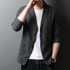Autumn Spring and Summer New Young Men Linen Suit Fashion Korean Style Loose Thin Coat Two Buttons Casual