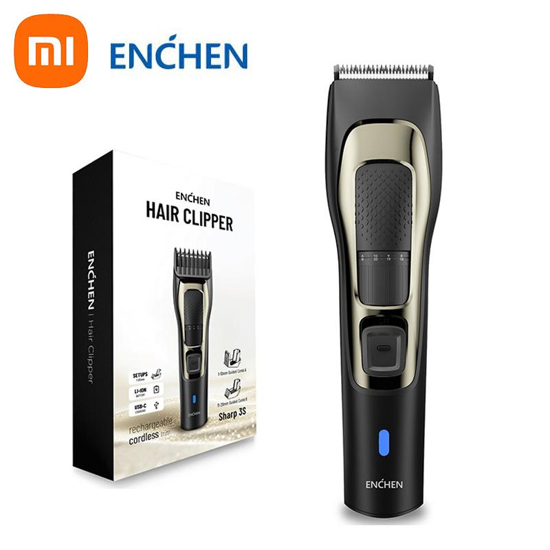 

Xiaomi Машинка для стрижки волос ENCHEN Sharp 3S Триммер для волос Набор для ухода Стрижка бороды для мужчин чёрный