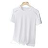 Men's Summer Ice Silk Mesh T-Shirt - Breathable, Lightweight, Crew Neck, Solid Color